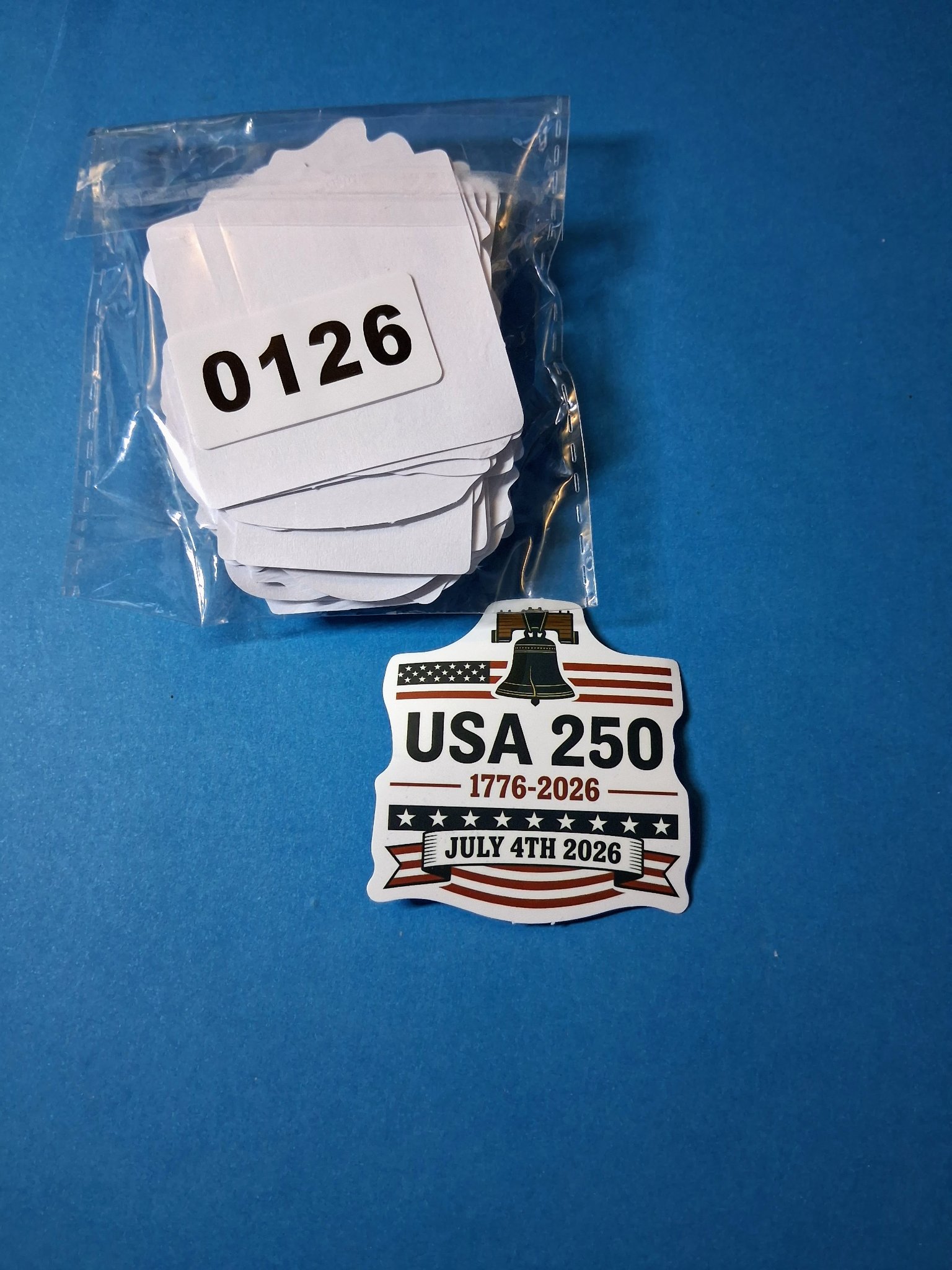 USA 250 Sticker — INV 126: Liberty Bell · 1776–2026 · July 4th 2026